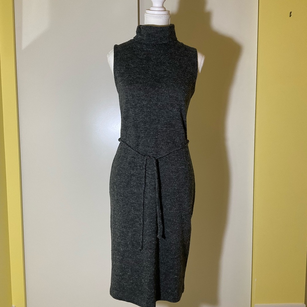 Mantique charcoal grey sweater dress-size M